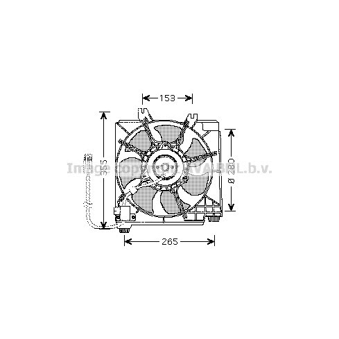 Слика на Вентилатор за радиатор AVA QUALITY COOLING CR7511 за Dodge Neon Coupe 2.0 Sport - 148 коњи бензин