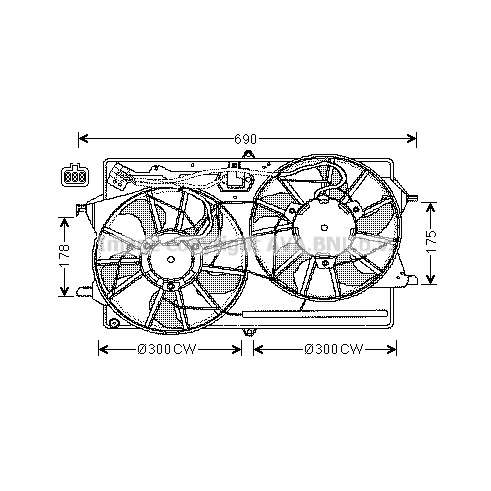 Слика на Вентилатор за радиатор AVA QUALITY COOLING FD7507