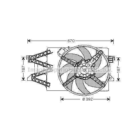 Слика на Вентилатор за радиатор AVA QUALITY COOLING FD7514 за Ford Tourneo Connect 1.8 Di - 75 коњи дизел