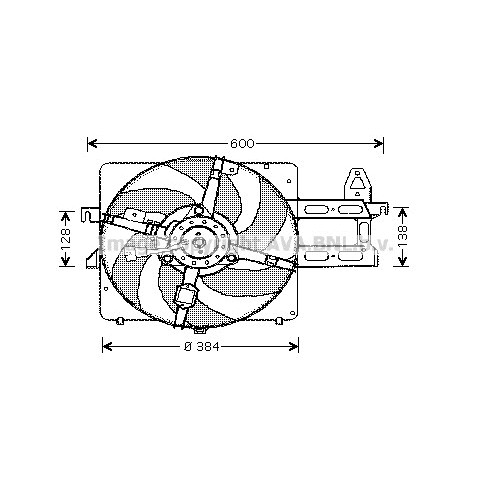 Слика на Вентилатор за радиатор AVA QUALITY COOLING FD7534