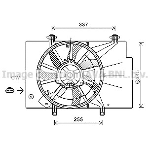 Слика на Вентилатор за радиатор AVA QUALITY COOLING FD7582 за Ford Fiesta VAN 2009 1.6 TDCi - 90 коњи дизел