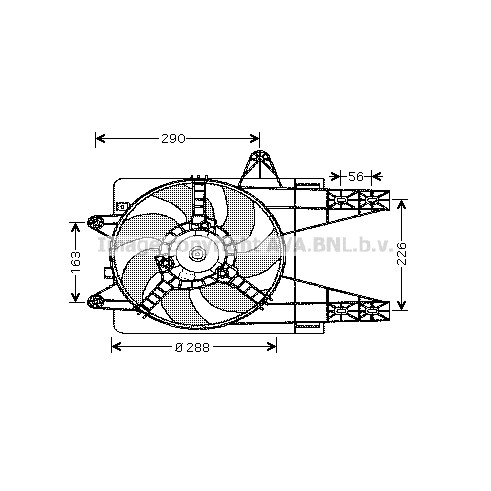 Слика на Вентилатор за радиатор AVA QUALITY COOLING FT7284