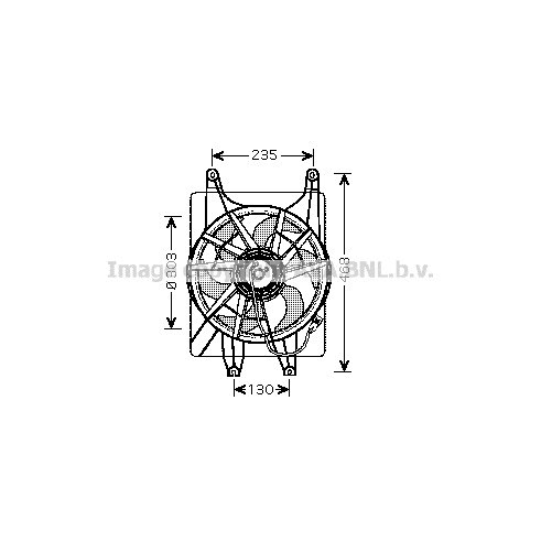 Слика на Вентилатор за радиатор AVA QUALITY COOLING HY7513