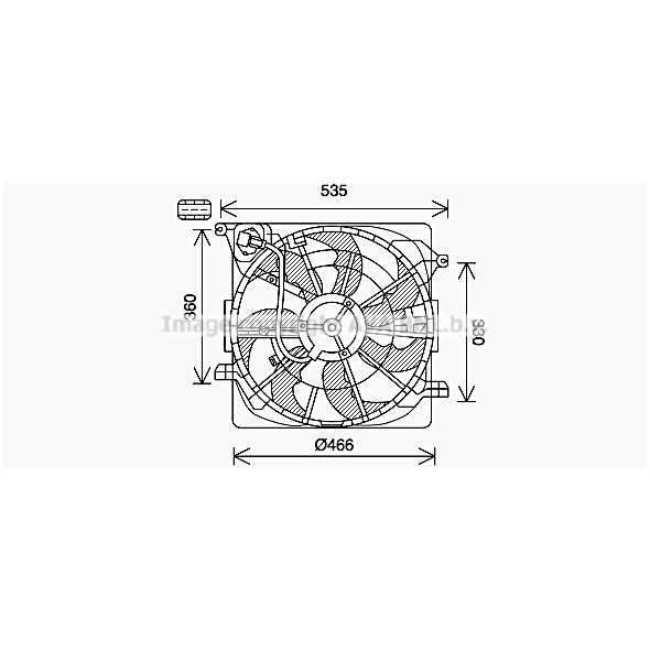 Слика на Вентилатор за радиатор AVA QUALITY COOLING HY7574 за Hyundai Tucson (TL) 2.0 CRDi All-wheel Drive - 136 коњи дизел