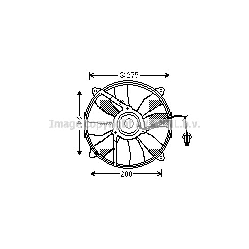 Слика на Вентилатор за радиатор AVA QUALITY COOLING MS7521 за Mercedes CLK Convertible (a208) 200 Kompressor (208.445) - 192 коњи бензин