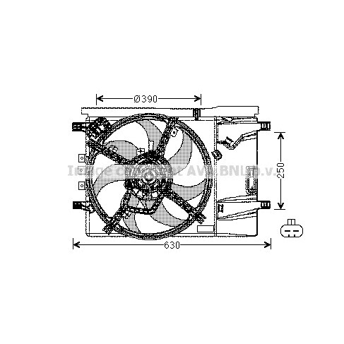 Слика на Вентилатор за радиатор AVA QUALITY COOLING OL7539