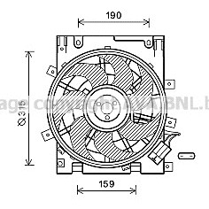 Слика на Вентилатор за радиатор AVA QUALITY COOLING OL7604 за Opel Astra H Hatchback 1.7 CDTI - 100 коњи дизел