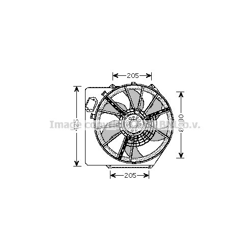 Слика на Вентилатор за радиатор AVA QUALITY COOLING RT7536 за Renault Clio 2 1.4 (B/CB0C) - 75 коњи бензин