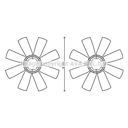 Слика на Вентилатор за радиатор AVA QUALITY COOLING VLB070