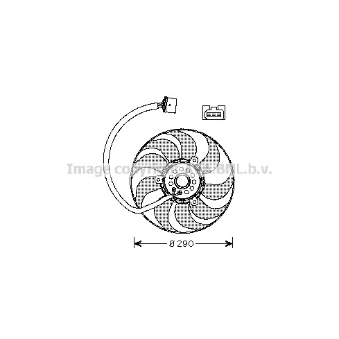 Слика на Вентилатор за радиатор AVA QUALITY COOLING VN7522 за VW Jetta 4 Estate (1J6) 1.6 16V - 105 коњи бензин