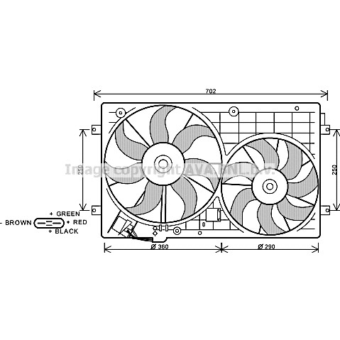 Слика на Вентилатор за радиатор AVA QUALITY COOLING VN7528 за Skoda Superb (3T4) 1.8 TSI 4x4 - 160 коњи бензин