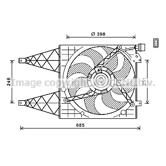 Слика на Вентилатор за радиатор AVA QUALITY COOLING VN7532