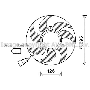 Слика на Вентилатор за радиатор AVA QUALITY COOLING VN7535