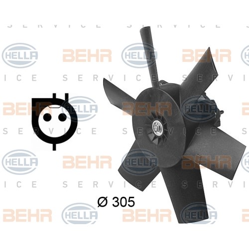 Слика на Вентилатор за радиатор BEHR HELLA SERVICE 8EW 009 144-641