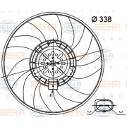 Слика 1 $на Вентилатор за радиатор BEHR HELLA SERVICE 8EW 351 000-484