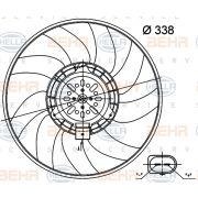 Слика 1 на Вентилатор за радиатор BEHR HELLA SERVICE 8EW 351 000-484