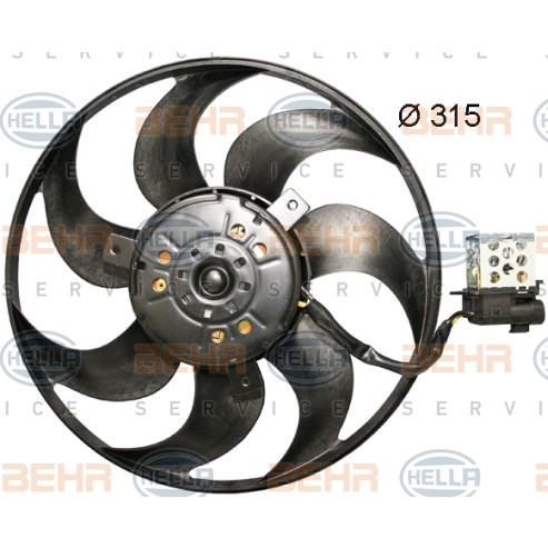 Слика на Вентилатор за радиатор BEHR HELLA SERVICE 8EW 351 044-061 за Opel Astra H Hatchback 1.6 Turbo - 180 коњи бензин
