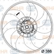 Слика 1 $на Вентилатор за радиатор BEHR HELLA SERVICE PREMIUM LINE 8EW 351 034-281