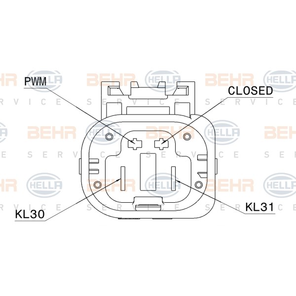 Слика на Вентилатор за радиатор BEHR HELLA SERVICE PREMIUM LINE 8EW 351 151-071 за Mini Countryman (F60) Cooper D ALL4 - 150 коњи дизел