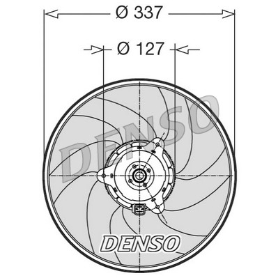 Слика на Вентилатор за радиатор DENSO DER21002 за Peugeot Ranch MPV (5F) 1.4 - 73 коњи бензин