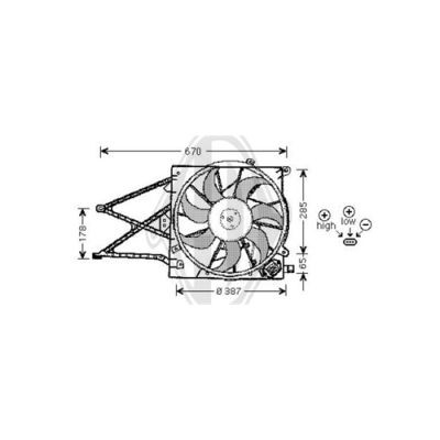 Слика на Вентилатор за радиатор DIEDERICHS Climate DCL1147