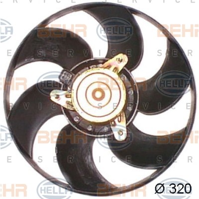 Слика на Вентилатор за радиатор HELLA 8EW 351 044-161 за Citroen Xsara N1 2.0 16V - 163 коњи бензин