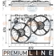 Слика 1 $на Вентилатор за радиатор HELLA BEHR  SERVICE  PREMIUM LINE 8EW 351 040-631