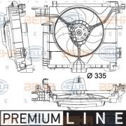 Слика 1 на Вентилатор за радиатор HELLA BEHR  SERVICE  PREMIUM LINE 8EW 351 041-181