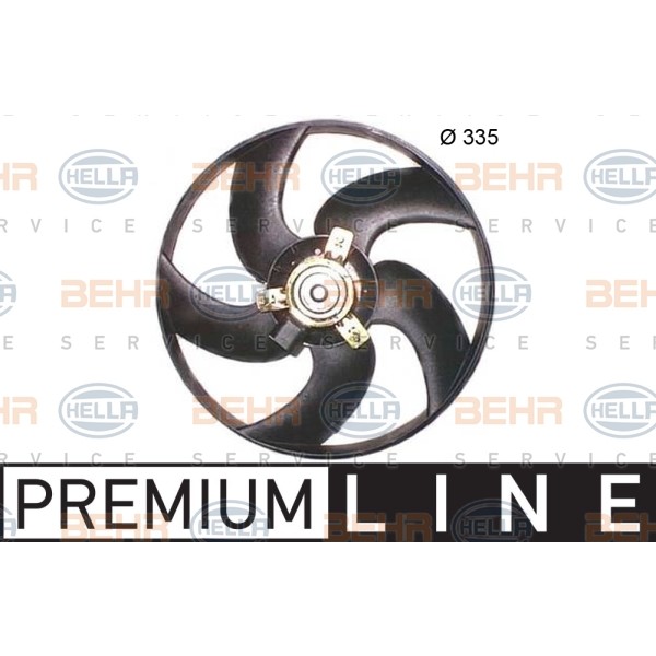 Слика на Вентилатор за радиатор HELLA BEHR  SERVICE  PREMIUM LINE 8EW 351 043-591 за Citroen Berlingo 1 BOX M 1.4 i (MBKFX, MBKFW) - 75 коњи бензин