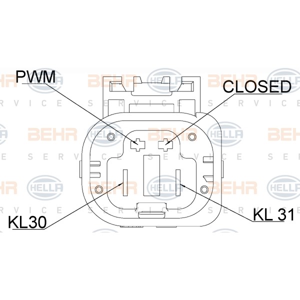 Слика на Вентилатор за радиатор HELLA BEHR  SERVICE  PREMIUM LINE 8EW 351 151-081 за Mini (F56) Cooper S - 163 коњи бензин