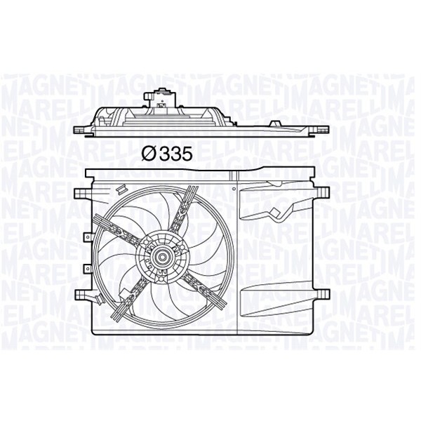 Слика на Вентилатор за радиатор MAGNETI MARELLI 069422577010