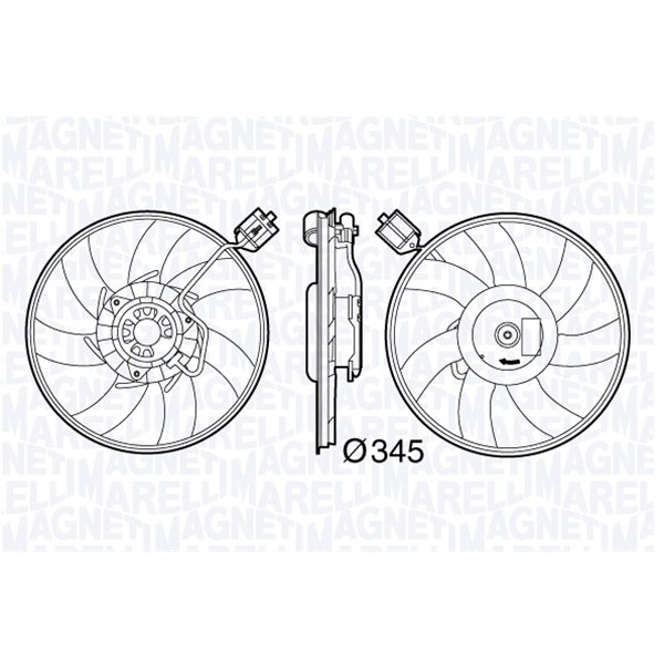 Слика на Вентилатор за радиатор MAGNETI MARELLI 069422586010 за Opel Insignia Sports Tourer 2.0 Turbo 4x4 - 220 коњи бензин