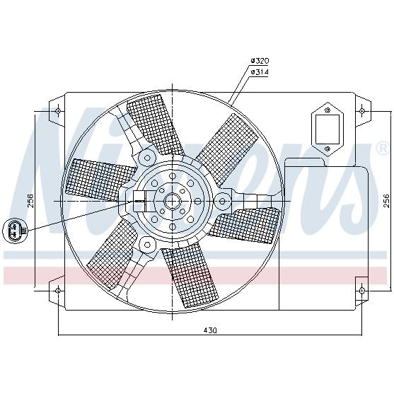 Слика на Вентилатор за радиатор NISSENS 85020 за Fiat Ducato BUS 244,Z 2.0 - 110 коњи бензин