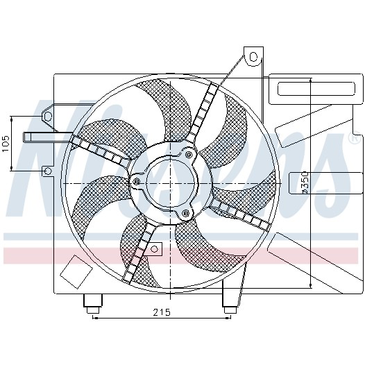 Слика на Вентилатор за радиатор NISSENS 85035 за Hyundai Getz (TB) 1.3 - 85 коњи бензин