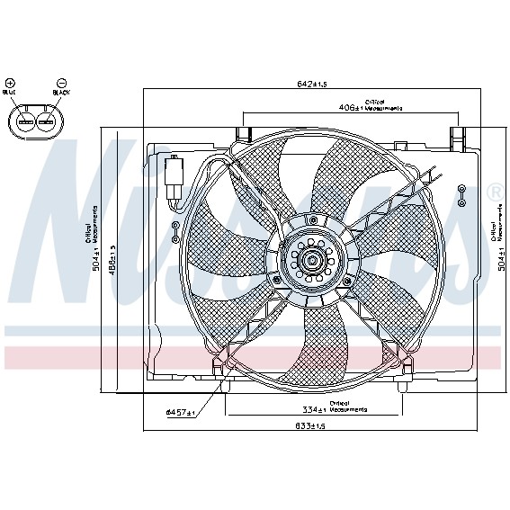 Слика на Вентилатор за радиатор NISSENS 85290 за Mercedes CLK Convertible (a208) 230 Kompressor (208.447) - 193 коњи бензин
