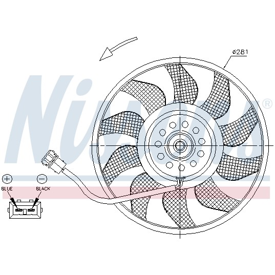 Слика на Вентилатор за радиатор NISSENS 85618 за VW Transporter T4 Box 1.9 D - 60 коњи дизел