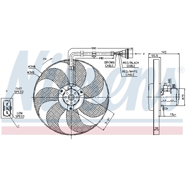 Слика на Вентилатор за радиатор NISSENS 85683 за VW Caddy 2 Box (9K9A) 1.7 SDI - 57 коњи дизел