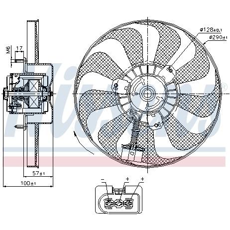 Слика на Вентилатор за радиатор NISSENS 85684 за VW Jetta 4 Estate (1J6) 2.3 V5 - 150 коњи бензин