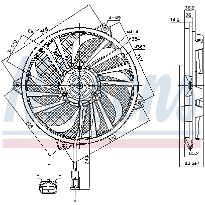 Слика на Вентилатор за радиатор NISSENS 85789 за Citroen Xsara Break N2 1.9 D - 70 коњи дизел