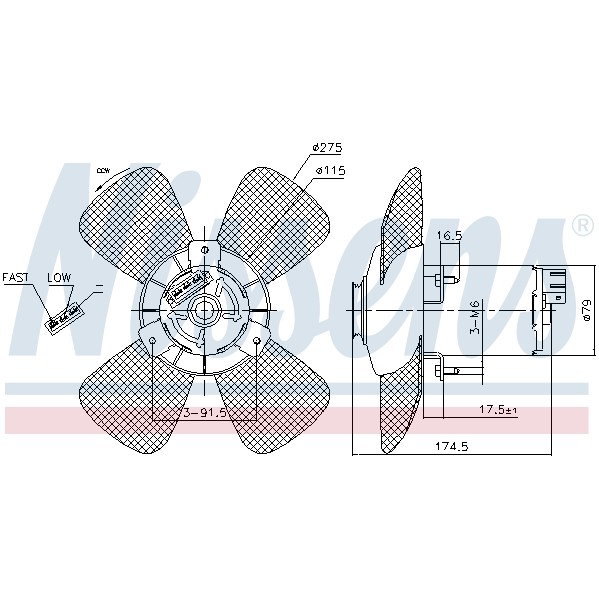 Слика на Вентилатор за радиатор NISSENS 85801 за VW Transporter T4 Box 1.9 D - 60 коњи дизел