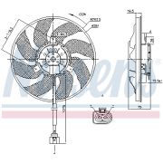 Слика 1 на Вентилатор за радиатор NISSENS 85806