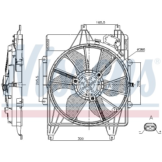 Слика на Вентилатор за радиатор NISSENS 85882 за Renault Clio 2 1.2 16V (BB05, BB0W, BB11, BB27, BB2T, BB2U, BB2V, CB05...) - 75 коњи бензин