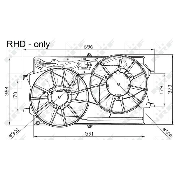 Слика на Вентилатор за радиатор NRF 47033 за Ford Focus Saloon (dfw) 1.4 16V - 75 коњи бензин