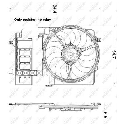 Слика на Вентилатор за радиатор NRF 47301 за Mini (R50,R53) Hatchback Cooper S - 170 коњи бензин