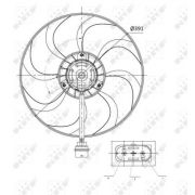 Слика 1 на Вентилатор за радиатор NRF 47375