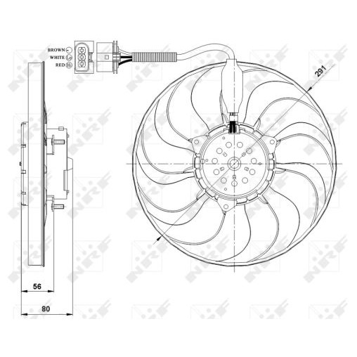 Слика на Вентилатор за радиатор NRF 47392 за VW Jetta 4 (1J2) 1.9 TDI - 150 коњи дизел