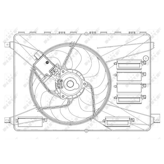 Слика на Вентилатор за радиатор NRF 47626 за Ford Mondeo 4 2.0 Flexifuel - 145 коњи Бензин/Етанол