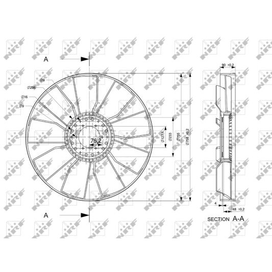 Слика на Вентилатор за радиатор NRF 49865 за камион MAN E 2000 35.460 FVNLC - 460 коњи дизел