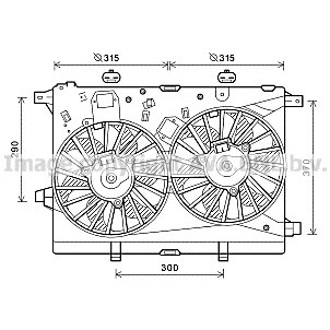 Слика на Вентилатор за радиатор PRASCO AL7517 за Alfa Romeo 159 Sedan 2.4 JTDM Q4 - 210 коњи дизел