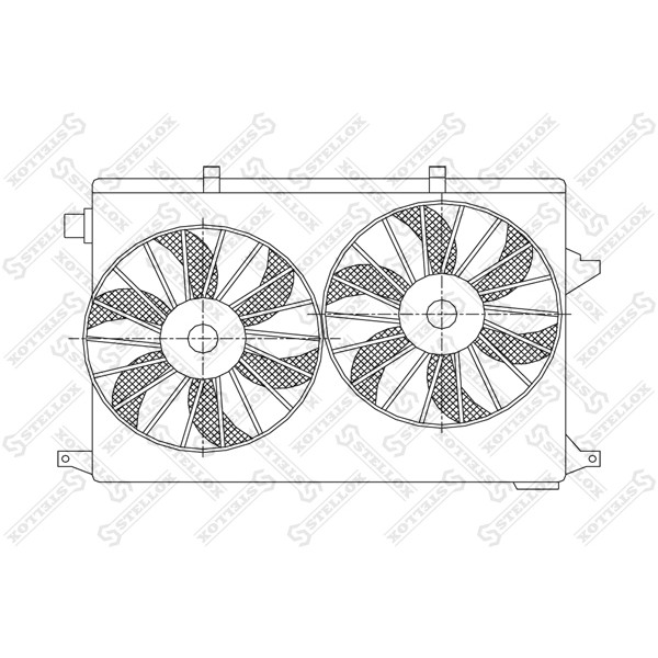 Слика на Вентилатор за радиатор STELLOX 29-99085-SX за Alfa Romeo 159 Sedan 3.2 JTS Q4 - 260 коњи бензин
